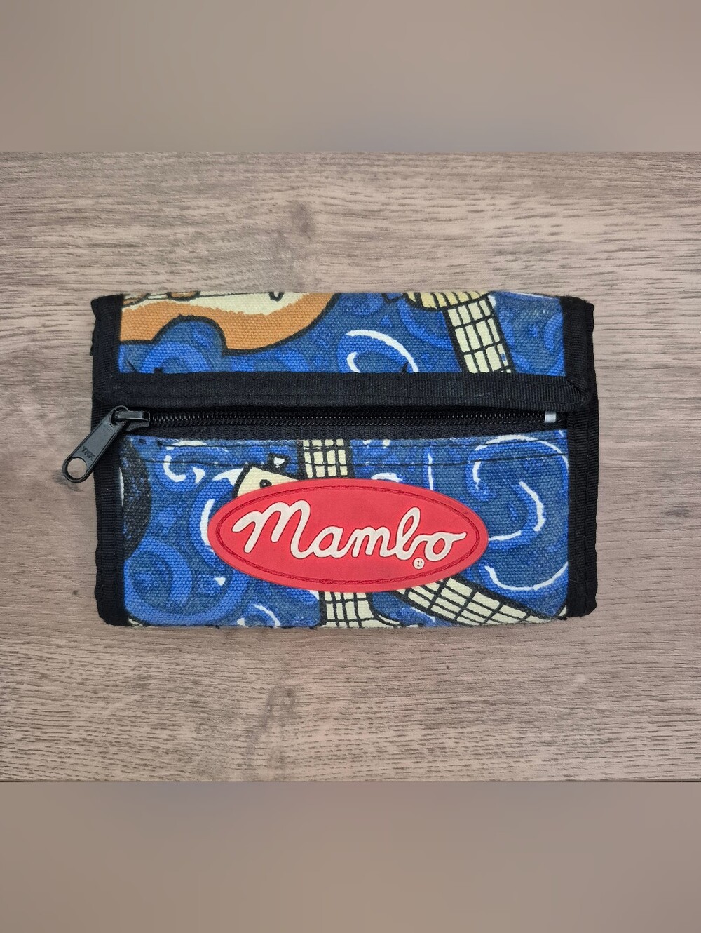 Vintage 1990s Mambo Mens Bifold Wallet Velcro